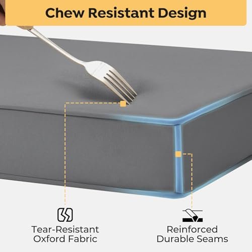 Indestructible Dog Crate Bed: Waterproof Memory Foam Mattress for Large Dogs - Image 2