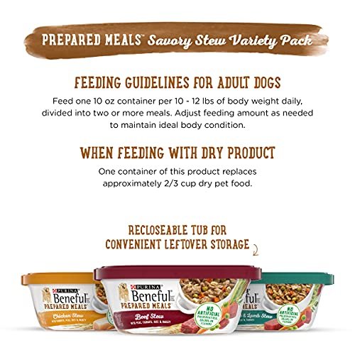 Purina Beneful Gravy Wet Dog Food: Hearty Stew Variety Pack, 12x10 oz Tubs - Image 11