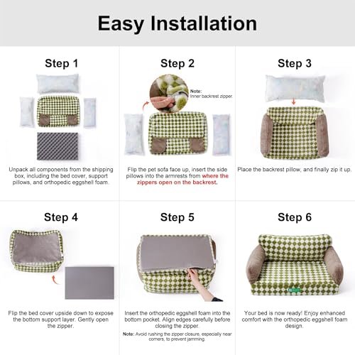 Orthopedic Dog Bed Sofa: Comfy Pet Couch for Small & Medium Dogs, Cats - Image 7