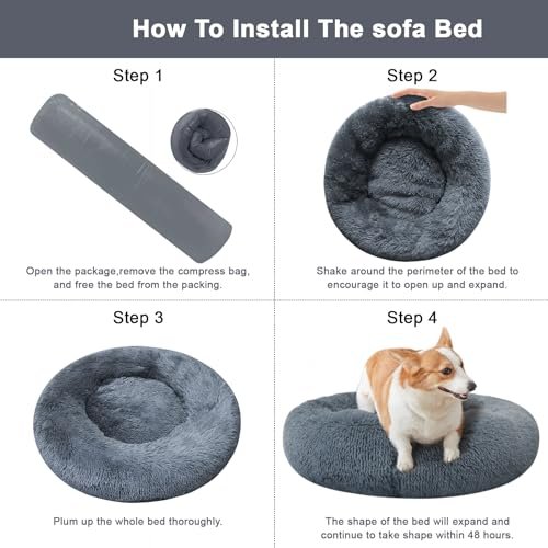 Cozy Calming Dog Bed: Soft Round Pet Cushion for Small to Large Dogs, Washable - Image 6