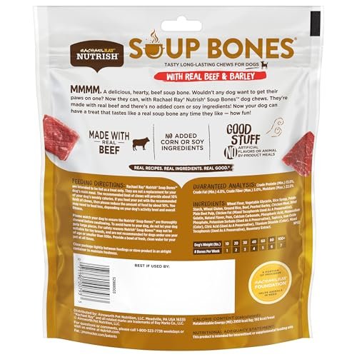 Rachael Ray Nutrish Beef Barley Soup Bones Dog Treats - Natural Dental Chews - Image 3