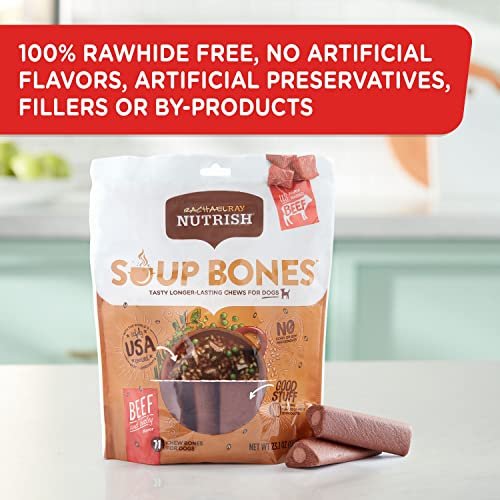 Rachael Ray Nutrish Beef & Barley Soup Bones Dog Treats, Hearty Dental Chews - Image 4