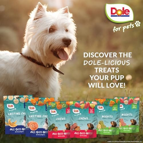 Dole Pets Banana Strawberry Dog Treats | Vegan Crunchy Biscuits | Grain Free Healthy Snack - Image 6