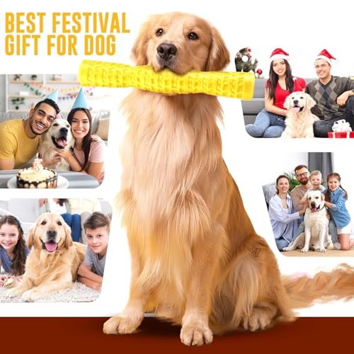 Durable Dog Squeaky Toys for Aggressive Chewers - Interactive Tough Rubber Chew Toy - Image 7