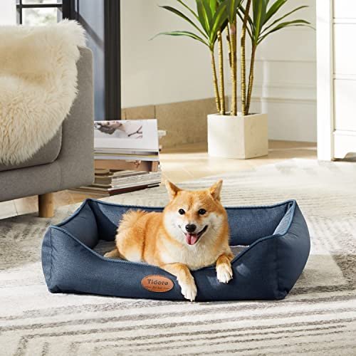 Orthopedic Dog Bed Medium Large Dogs Waterproof Washable Navy Blue - Image 2