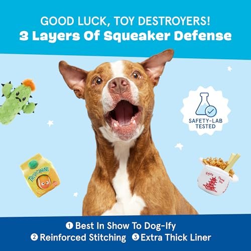 Barkbox Donuts Plush Interactive Dog Toy - 4-in-1 Durable Squeaky Chew Toy for Small Dogs - Image 7