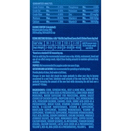 Small Breed Dog Food: Kibbles 'N Bits Mini Bits Beef & Chicken, 16 Lb - Image 10