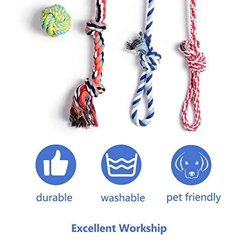 Durable Dog Rope Toys 4-Pack: Teething Puppy Chew Tug Ropes for Small Dogs - Image 3