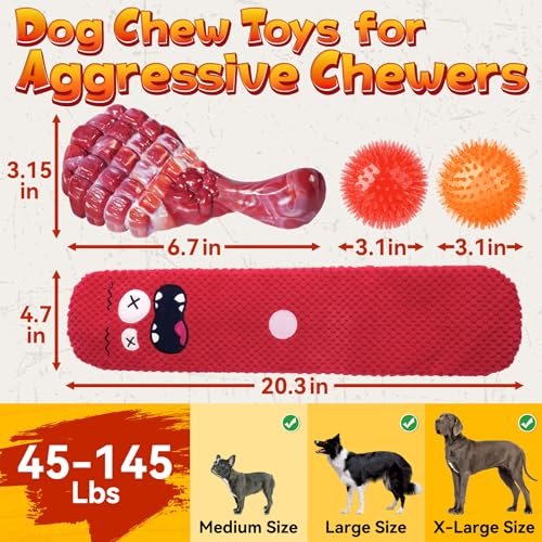 Durable Dog Chew Toys for Aggressive Chewers | 6 Pack Tough Indestructible Toys - Image 6
