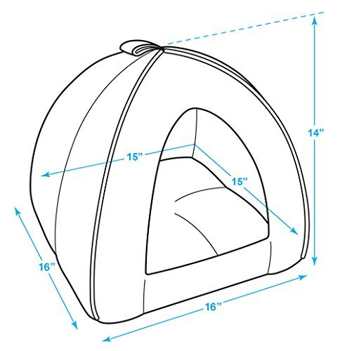 Cozy Pet Tent Bed: Soft Corduroy Hideaway for Dogs & Cats, 16" Comfort Zone - Image 4