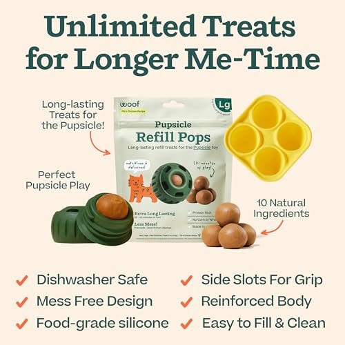 WOOF Interactive Dog Toys: Chicken Treat Molds for Large Dogs Boredom Relief - Image 7