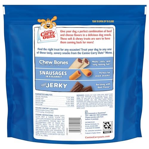 Soft Beef & Cheese Dog Treats | Large 47 oz Bag | Irresistible Flavor Snack - Image 3