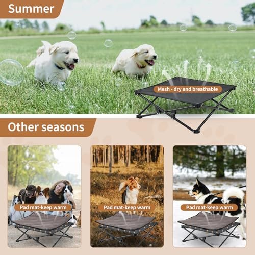 KingCamp Elevated Dog Bed: Cooling Mesh Cot for Small Dogs, Indoor/Outdoor Use - Image 2