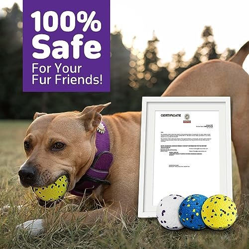 Indestructible Dog Tennis Balls - Tough Chew Toy Fetch Balls for All Dogs - Image 6