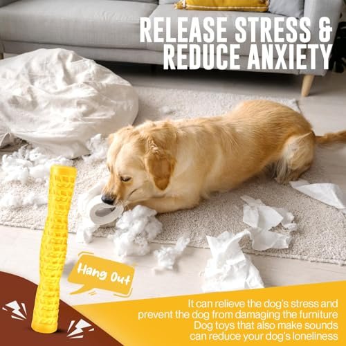 Durable Dog Squeaky Toys for Aggressive Chewers - Interactive Tough Rubber Chew Toy - Image 5