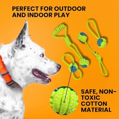 Tater's Choice Dog Rope Toys: Durable Cotton Knot Chew Set for Small Dogs - Image 3