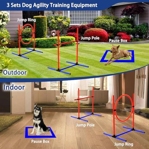 Pro Dog Agility Training Set: 3-in-1 Indoor/Outdoor Obstacle Course Kit with Jumps & Bag - Image 2