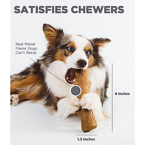 Natural Wood Dog Chew Toy for Small Breeds - Durable USA-Made Dental Stick - Image 4