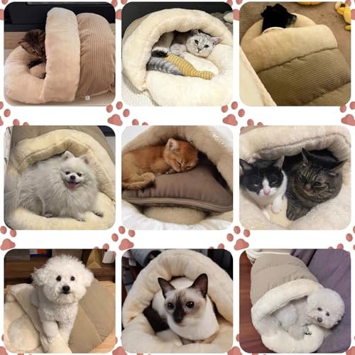 Cozy Slipper Pet Bed: Soft Plush Cave for Cats & Dogs, Self-Warming, 25lbs - Image 7