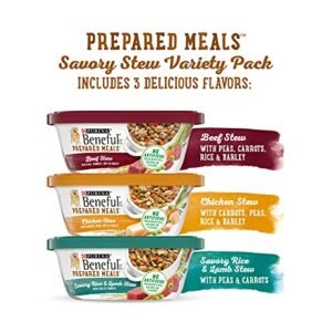 Purina Beneful Gravy Wet Dog Food Variety Pack, Prepared Meals Stew - (12) 10 oz. Tubs