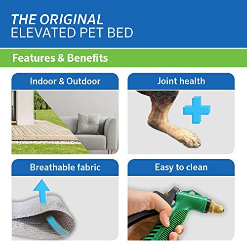 Coolaroo Elevated Dog Bed: Cooling, Orthopedic Comfort for Medium Dogs - Grey - Image 3