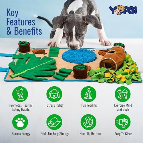 Large Dog Snuffle Mat: Mental Stimulation Puzzle Toy for Boredom Relief, 39.4'' - Image 4