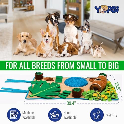 Large Dog Snuffle Mat: Mental Stimulation Puzzle Toy for Boredom Relief, 39.4'' - Image 6