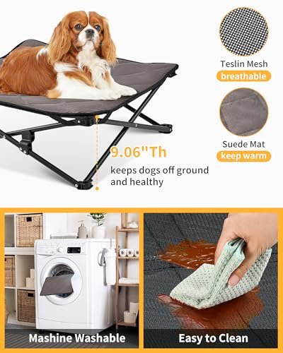 KingCamp Elevated Dog Bed: Cooling Mesh Cot for Small Dogs, Indoor/Outdoor Use - Image 6
