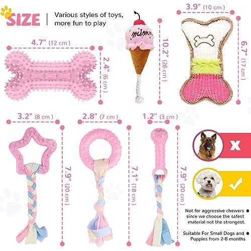 Puppy Chew Toys 6-Pack: Soft Teething Rope Bones for Small Dogs - Image 4