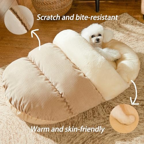 Cozy Slipper Pet Bed: Soft Plush Cave for Cats & Dogs, Self-Warming, 25lbs - Image 2