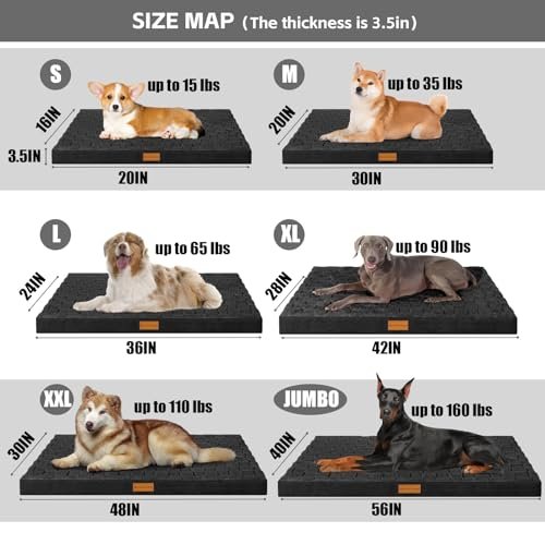 Orthopedic Large Dog Bed: Waterproof Memory Foam Pet Mattress, 36x24 - Image 7