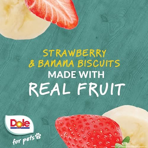 Dole Pets Banana Strawberry Dog Treats | Vegan Crunchy Biscuits | Grain Free Healthy Snack - Image 2