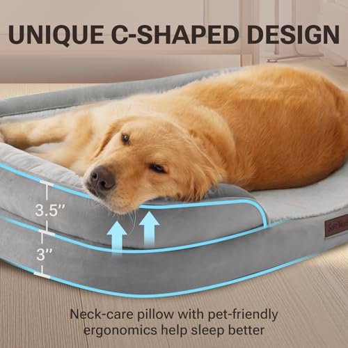 Orthopedic XL Dog Bed: Soft Touch Memory Foam Comfort Couch for Large Breeds - Image 3