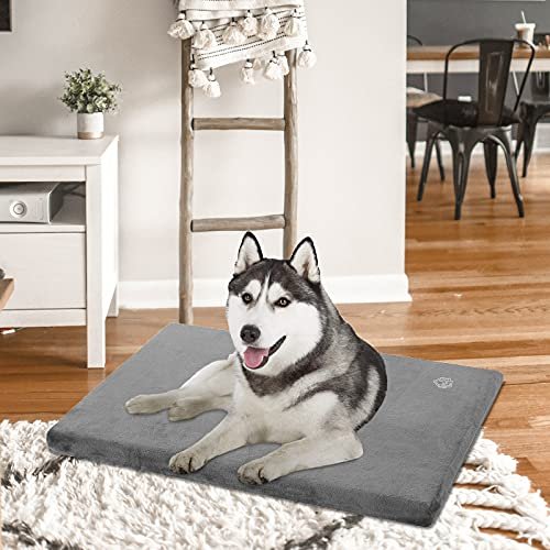 Comfort-Cool Dog Bed Mat: Waterproof, Reversible, Machine Washable Crate Pad Grey - Image 5