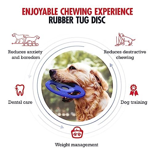 Indestructible Dog Tug Toy Flying Disc | Tough Rubber Chew Toy for All Breeds - Image 2