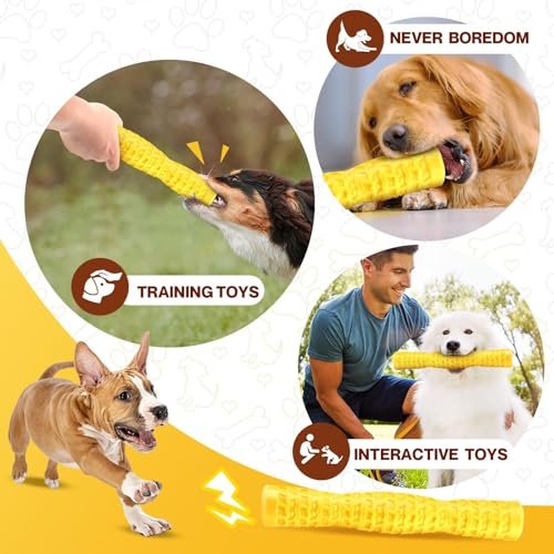Durable Dog Squeaky Toys for Aggressive Chewers - Interactive Tough Rubber Chew Toy - Image 6