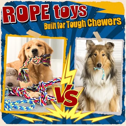 Indestructible Dog Toy Set: Tough Rope Chew Toys for Large Aggressive Dogs - Image 6