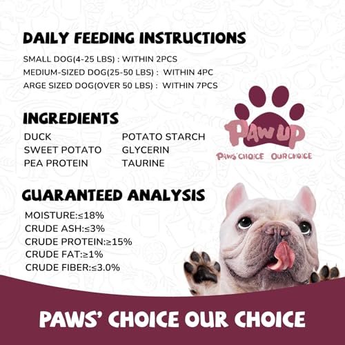 Nutrient-Rich Duck & Sweet Potato Dog Treats | High Protein, Fiber Chews for Medium Dogs - Image 7