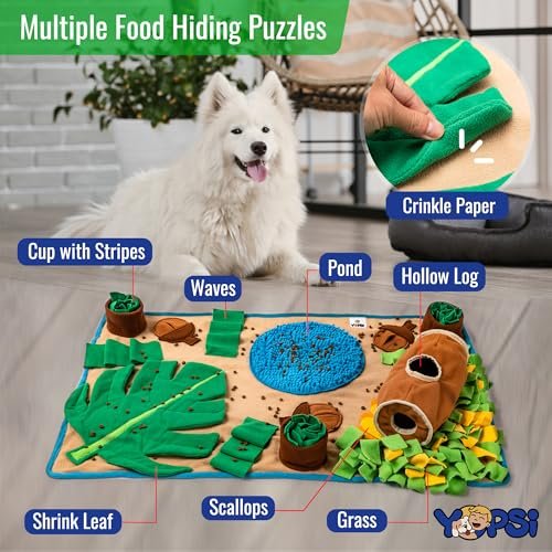 Large Dog Snuffle Mat: Mental Stimulation Puzzle Toy for Boredom Relief, 39.4'' - Image 2