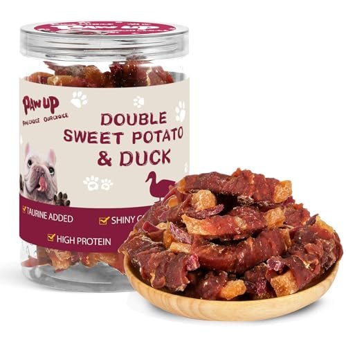 PAWUP Duck & Sweet Potato Dog Treats, High Fiber Pet Treats for Medium Dogs, Healthy Chews Snack, High in Protein, 12.5 oz