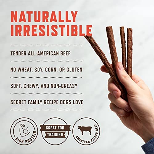 Premium Senior & Puppy Beef Jerky Dog Treats - Training Soft Sticks, All Breeds - Image 4