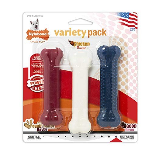 Nylabone Durable Peanut Butter Chew Toy Small Dogs Aggressive Chewers 3pk - Image 6