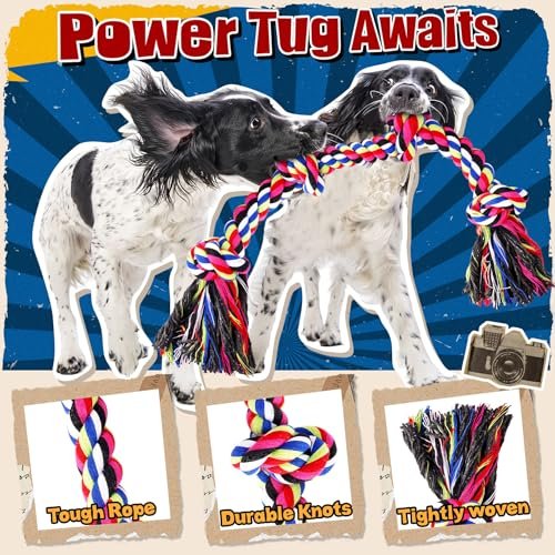 Indestructible Dog Toy Set: Tough Rope Chew Toys for Large Aggressive Dogs - Image 4