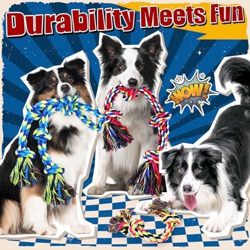 Indestructible Dog Toy Set: Tough Rope Chew Toys for Large Aggressive Dogs - Image 7