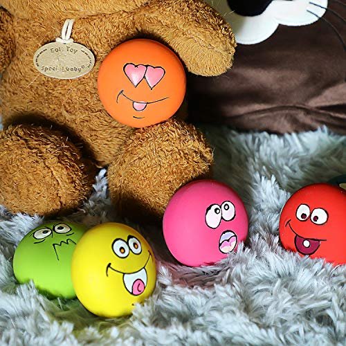 Cute Squeaky Dog Toys: Soft Latex Balls for Small Puppies, 6-Pack Set - Image 2