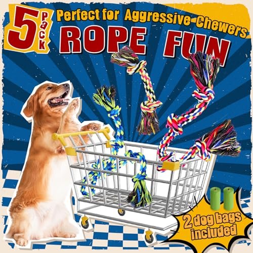 Indestructible Dog Toy Set: Tough Rope Chew Toys for Large Aggressive Dogs - Image 2