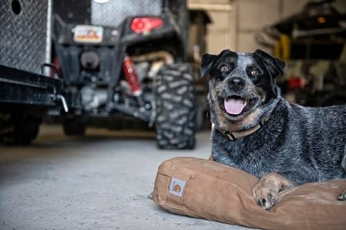Carhartt Large Dog Bed - Durable Duck Canvas Pet Mattress, Rugged Brown Comfort - Image 6
