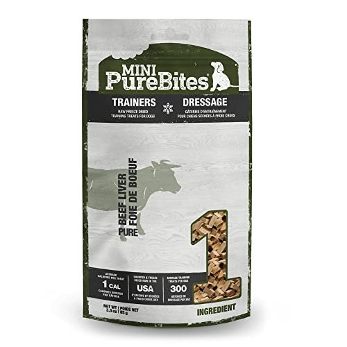 PureBites Mini Freeze Dried Beef Dog Treats | Only 1 Ingredient | 85g