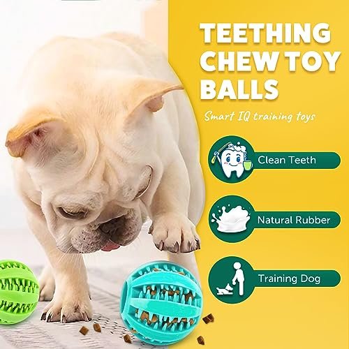 Interactive Dog Chew Balls: Squeaky Teething Toys for Small Breeds - Dental Care Set - Image 4