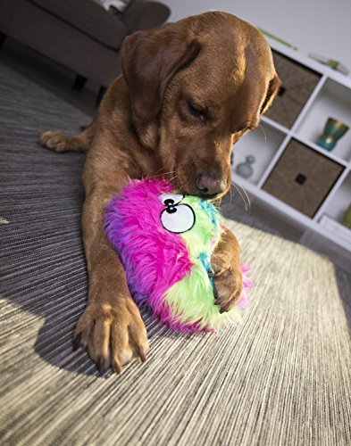 Durable Squeaky Dog Plush Ball Toy - Chew Resistant Rainbow Large Fetch Toy - Image 7